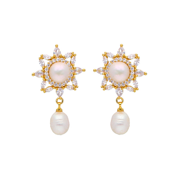 J Pearls Ferna Pearl Earrings - Real Pearl Jewelry - Distacart