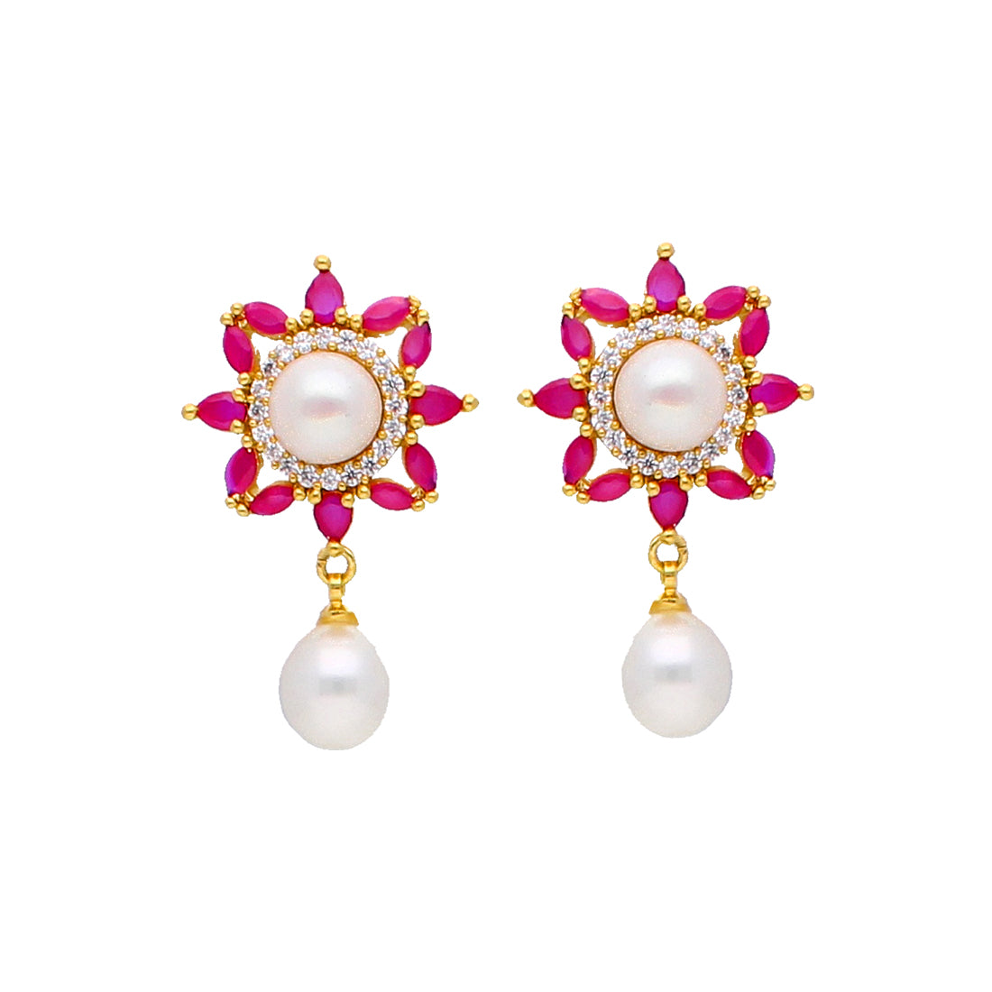 J Pearls Glory Pearl Earrings - Real Pearl Jewelry - Distacart