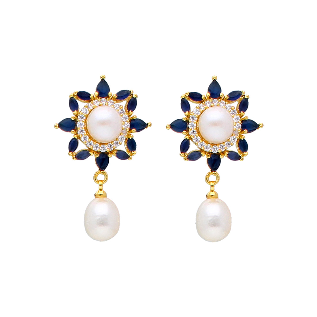 J Pearls Graceful Pearl Earrings - Real Pearl Jewelry - Distacart