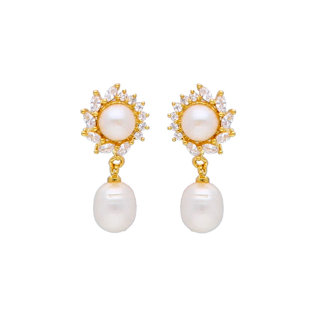 J Pearls Anika Pearl Earrings - Real Pearl Jewelry - Distacart