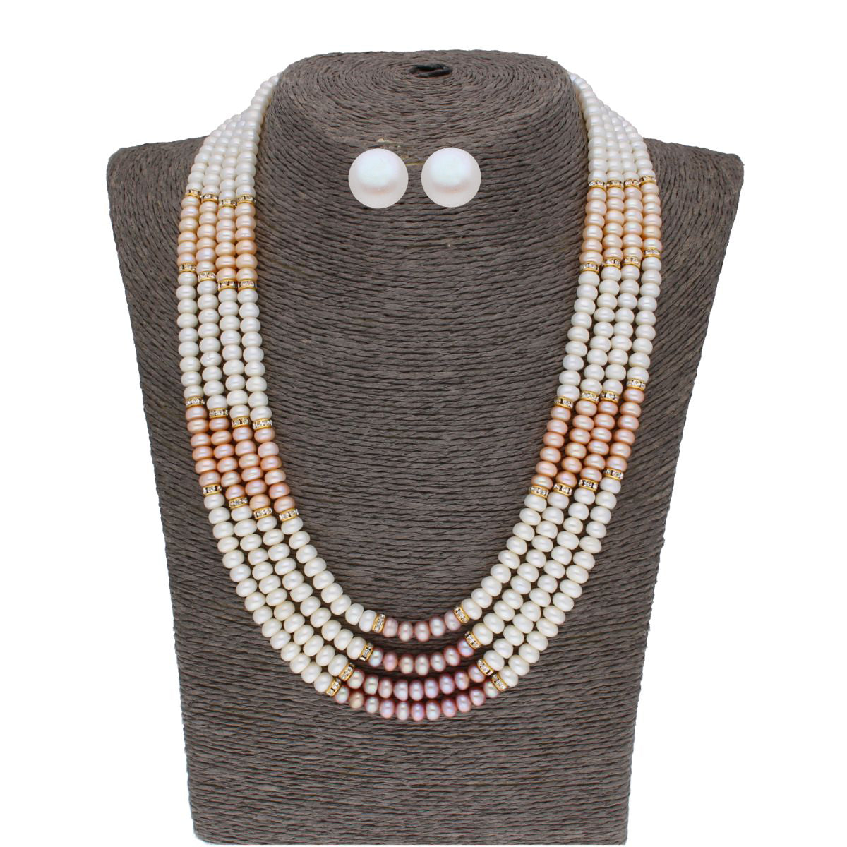 J Pearls 4 Line Pearl Set - Real Pearl Jewelry - Distacart