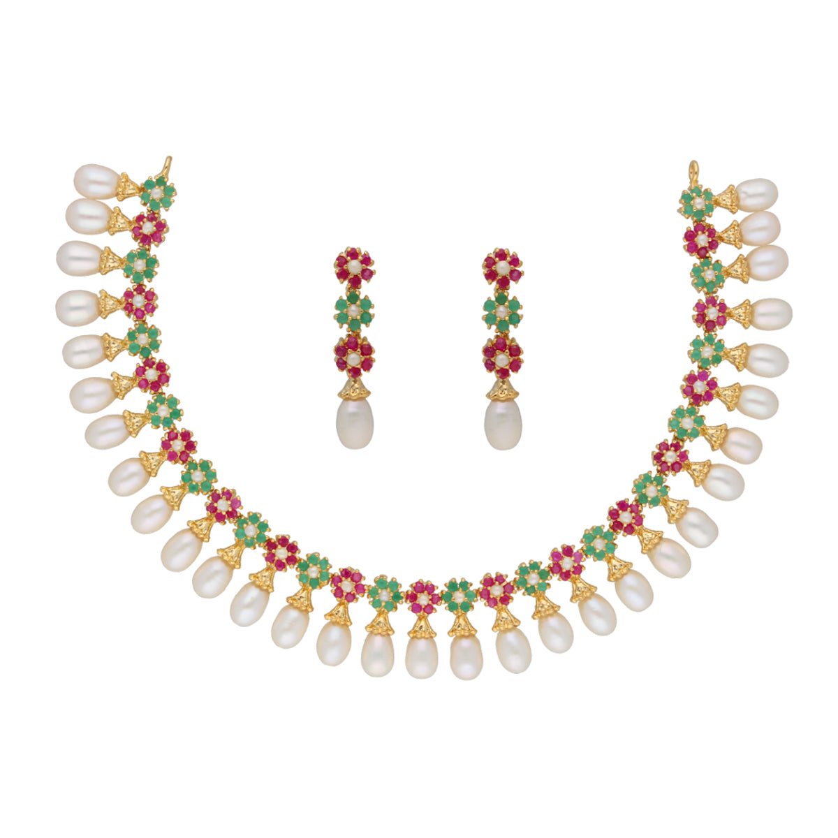 J Pearls Cherry Pearl Necklace - Real Pearl Jewelry - Distacart