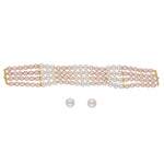 Thumbnail for J Pearls Jabala 4 Lines Pearl Choker - Real Pearl Jewelry - Distacart