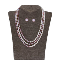 Thumbnail for J Pearls Abhi 3 Lines Pearl Necklace Set - Real Pearl Jewelry - Distacart