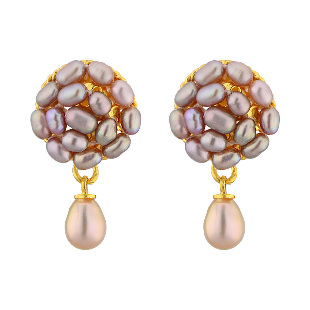 J Pearls Elegance Drop Pearl Earrings - Real Pearl Jewelry - Distacart