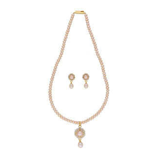 J Pearls Qushi 1 Line Button Pearl Set - Real Pearl Jewelry - Distacart