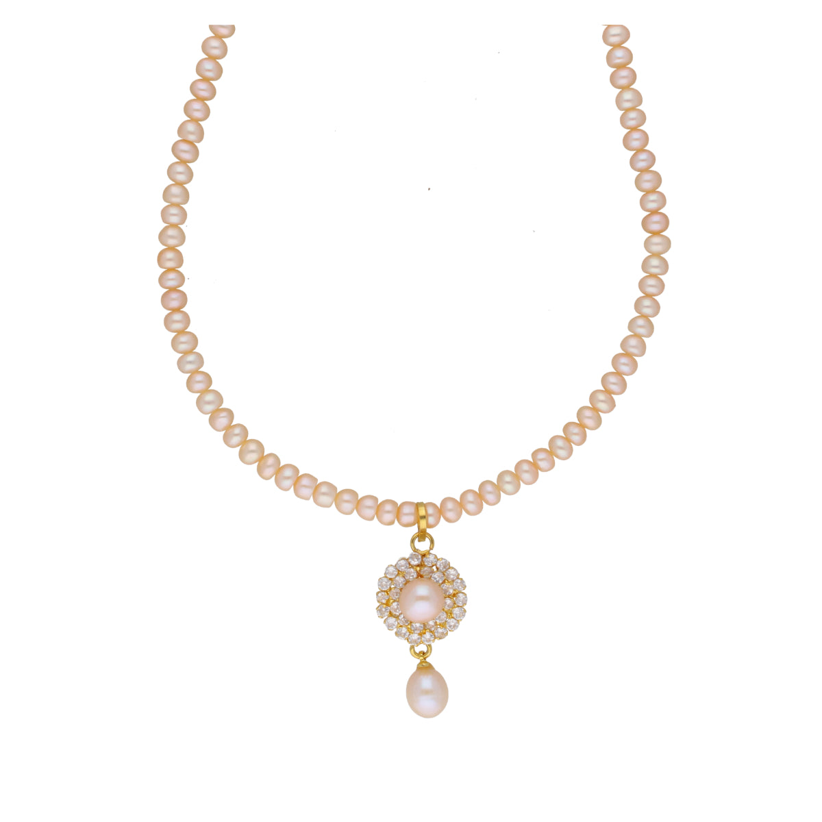 J Pearls Qushi 1 Line Button Pearl Set - Real Pearl Jewelry - Distacart