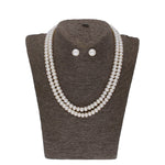 Thumbnail for J Pearls Eeshani 2 Lines Pearl Necklaces - Real Pearl Jewelry - Distacart