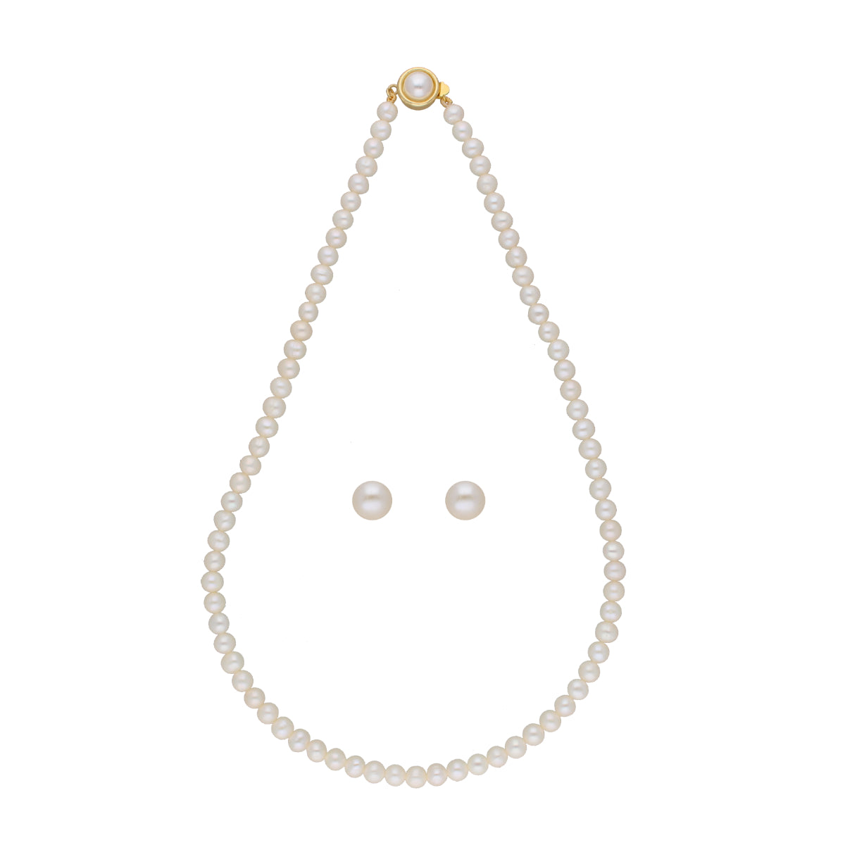 J Pearls Pratyusha 1 Line Pearl Necklaces - Real Pearl Jewelry - Distacart