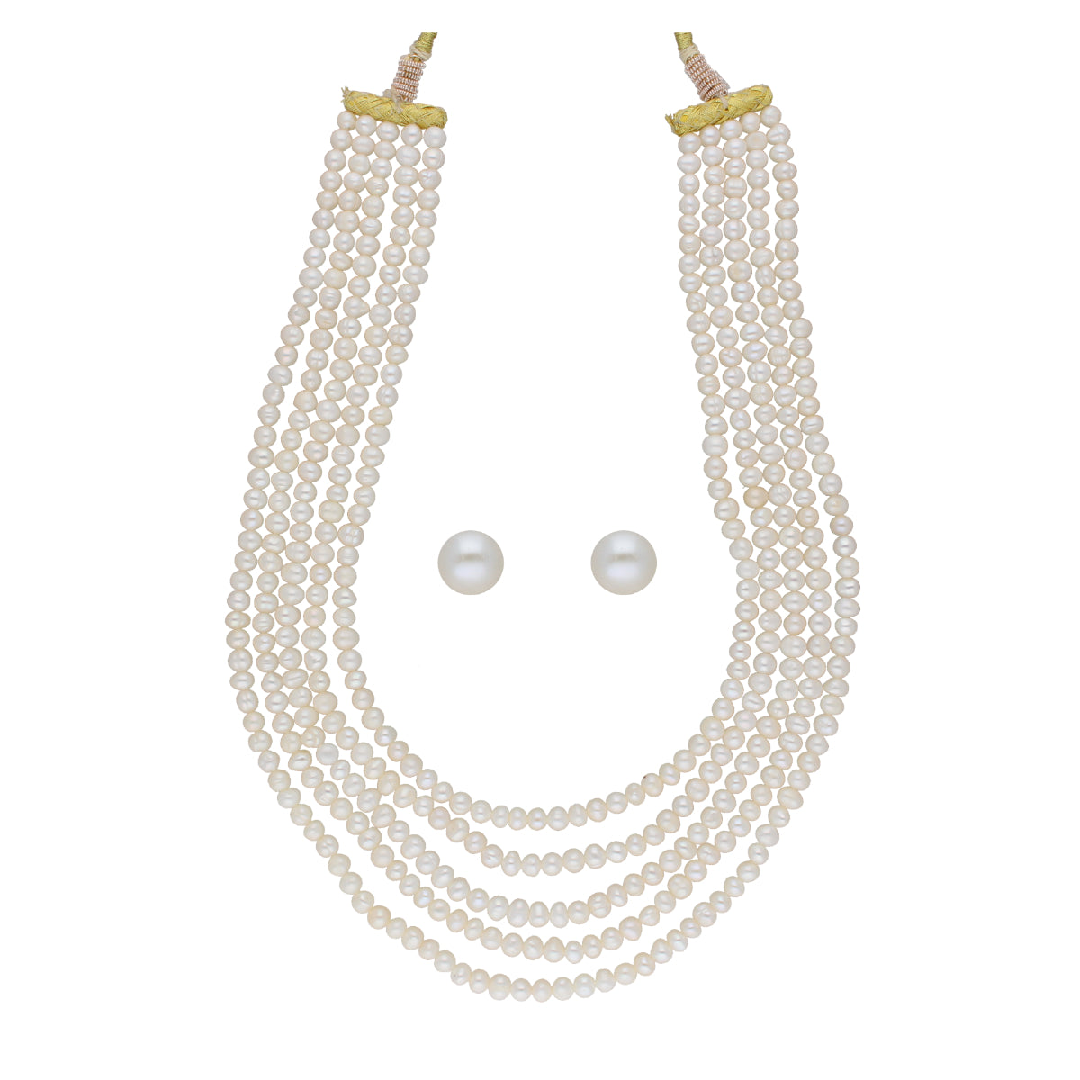 J Pearls Zara 5 Lines Pearl Necklaces - Real Pearl Jewelry - Distacart