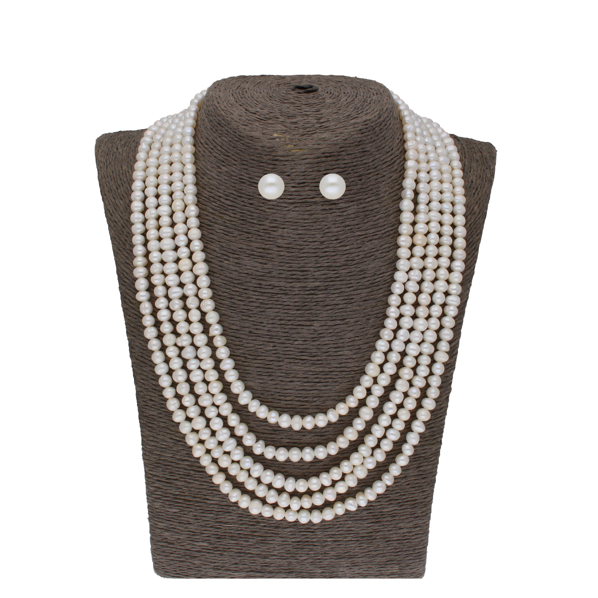 J Pearls Zara 5 Lines Pearl Necklaces - Real Pearl Jewelry - Distacart