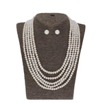 Thumbnail for J Pearls Zara 5 Lines Pearl Necklaces - Real Pearl Jewelry - Distacart