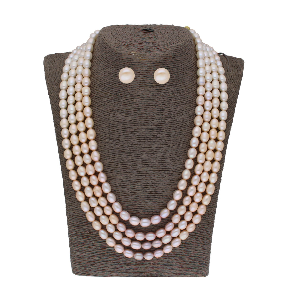 J Pearls Tulsi 4 Lines Pearl Necklaces - Real Pearl Jewelry - Distacart