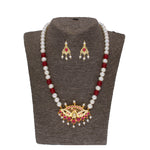 Thumbnail for J Pearls Dheyanshi 1 Line Round Pearl Necklaces - Real Pearl Jewelry - Distacart