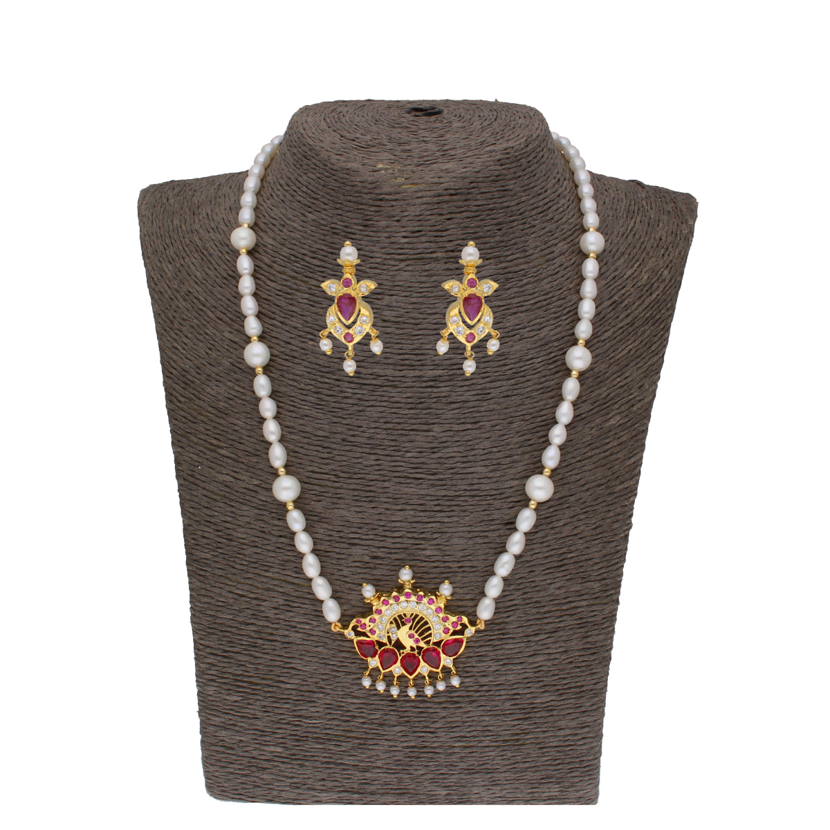 J Pearls Fancy 1 Line Oval Pearl Necklaces - Real Pearl Jewelry - Distacart