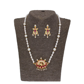 J Pearls Fancy 1 Line Oval Pearl Necklaces - Real Pearl Jewelry - Distacart