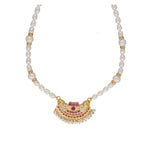 Thumbnail for J Pearls Heena 1 Line Round Pearl Necklaces - Real Pearl Jewelry - Distacart