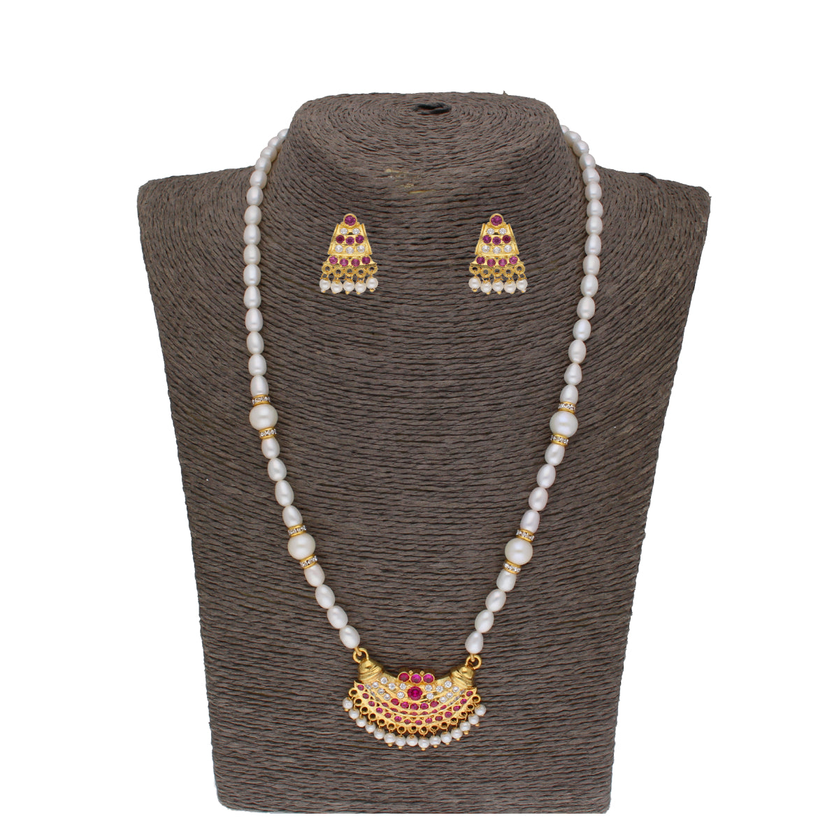 J Pearls Heena 1 Line Round Pearl Necklaces - Real Pearl Jewelry - Distacart