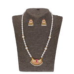 Thumbnail for J Pearls Heena 1 Line Round Pearl Necklaces - Real Pearl Jewelry - Distacart