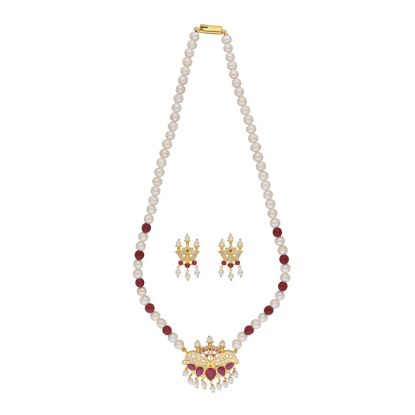 J Pearls Widisha 1 Line Round Pearl Necklaces - Real Pearl Jewelry - Distacart