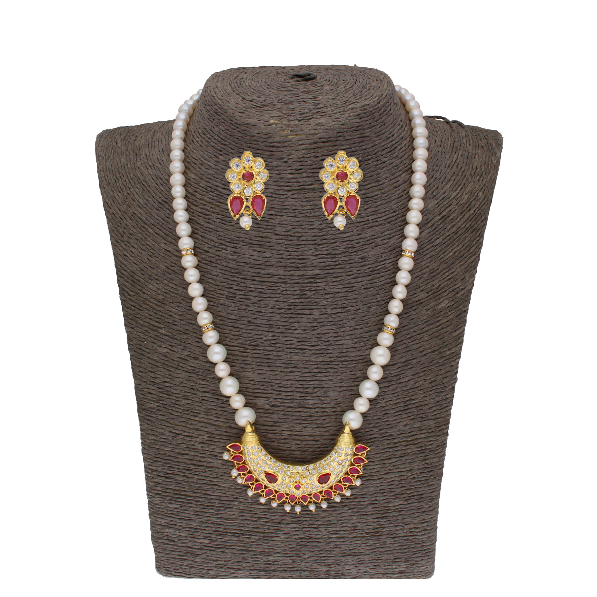 J Pearls Ehani 1 Line Oval Pearl Necklaces - Real Pearl Jewelry - Distacart