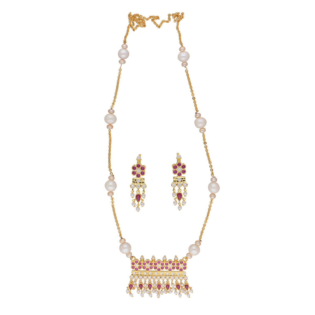 J Pearls Raksha 1 Line Round Pearl Necklaces - Real Pearl Jewelry - Distacart