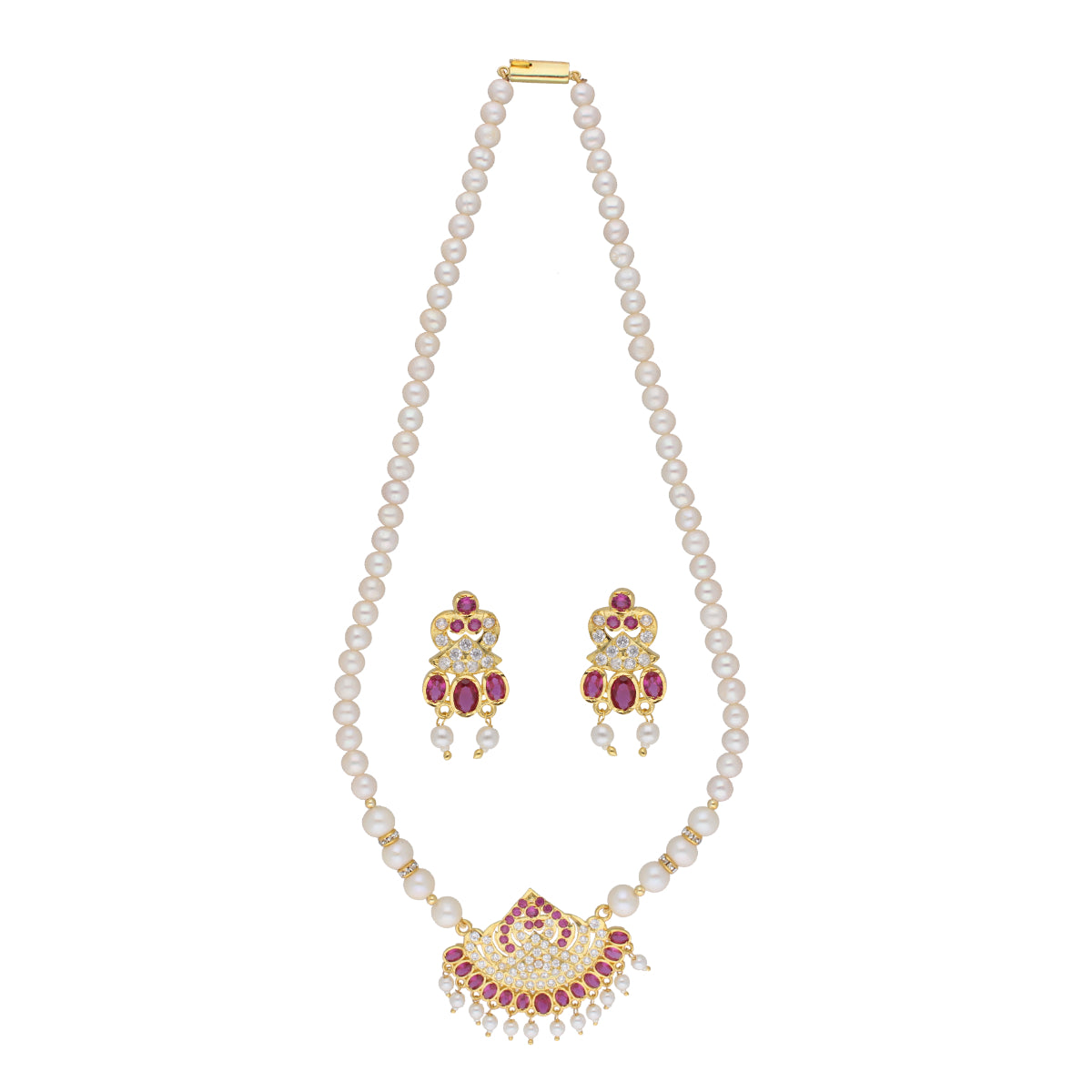 J Pearls Tulsi 1 Line Round Pearl Necklaces - Real Pearl Jewelry - Distacart