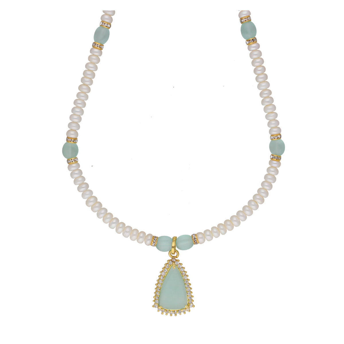 J Pearls Cancala 1 Line Button Pearl Set - Real Pearl Jewelry - Distacart