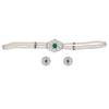 J Pearls Fatema 3 Lines Button Choker Set - Real Pearl Jewelry - Distacart