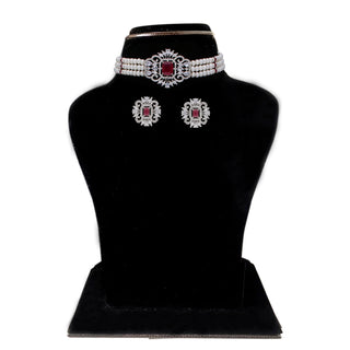 J Pearls Jabala 3 Lines Button Choker Set - Real Pearl Jewelry - Distacart