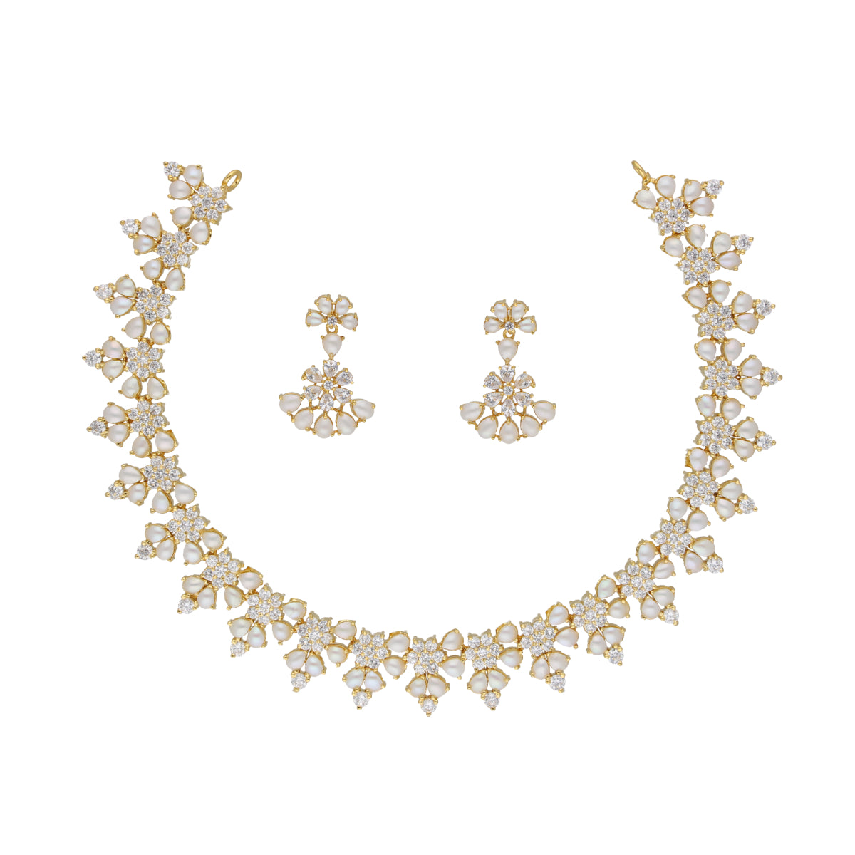 J Pearls Sarah Necklace Set - Real Pearl Jewelry - Distacart