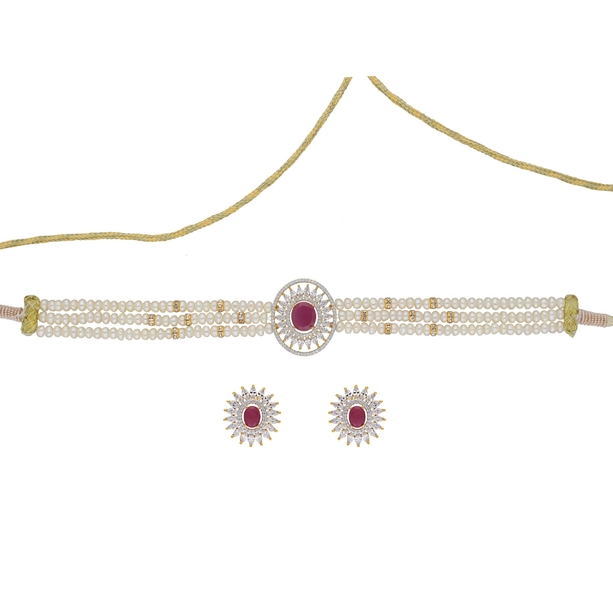 J Pearls Kashvi Pearl Choker - Real Pearl Jewelry - Distacart