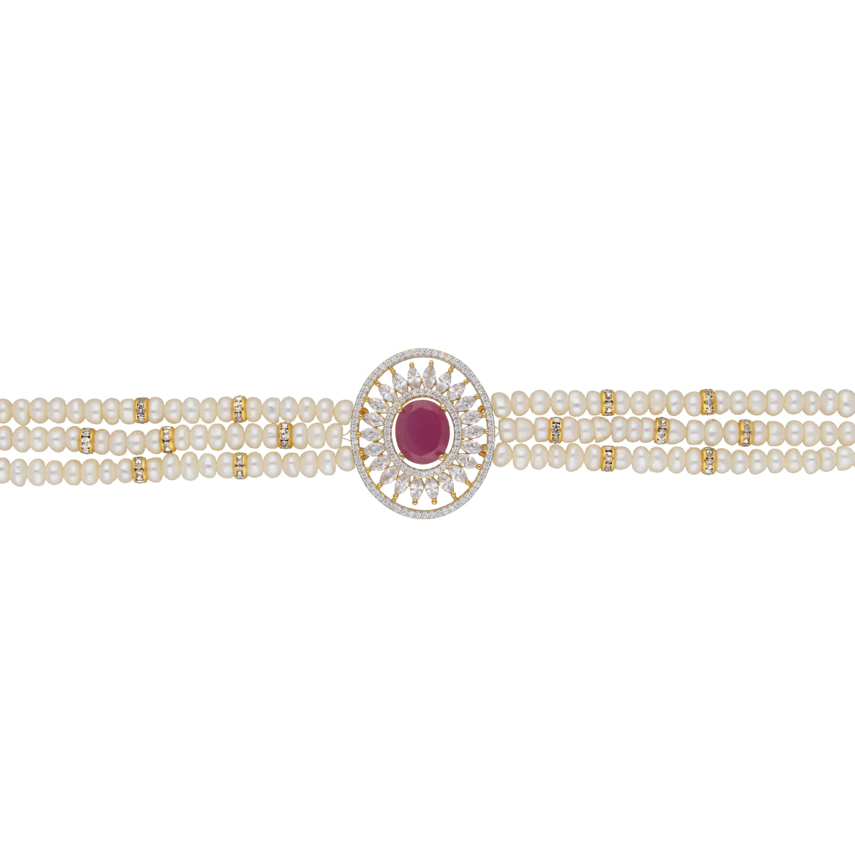 J Pearls Kashvi Pearl Choker - Real Pearl Jewelry - Distacart