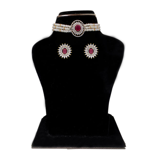 J Pearls Kashvi Pearl Choker - Real Pearl Jewelry - Distacart