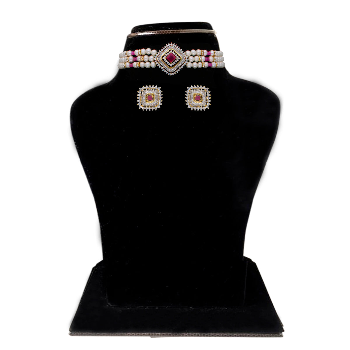 J Pearls Falguni Pearl Choker - Real Pearl Jewelry - Distacart