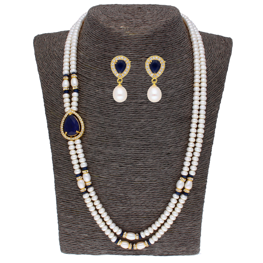 J Pearls Celebrated 2 String Necklace Set - Real Pearl Jewelry - Distacart