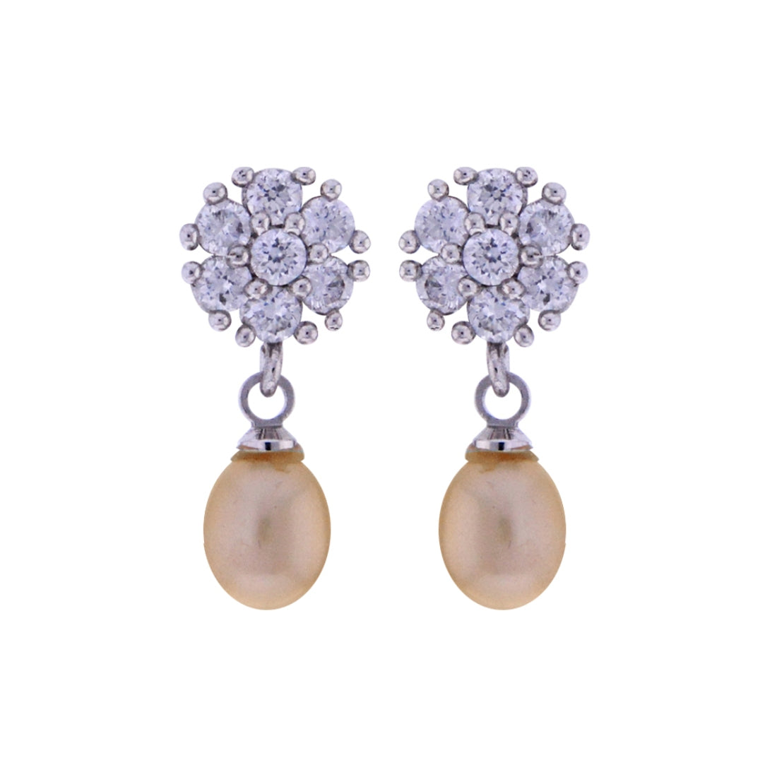 J Pearls Pink Pearls Drop Earrings - Real Pearl Jewelry - Distacart