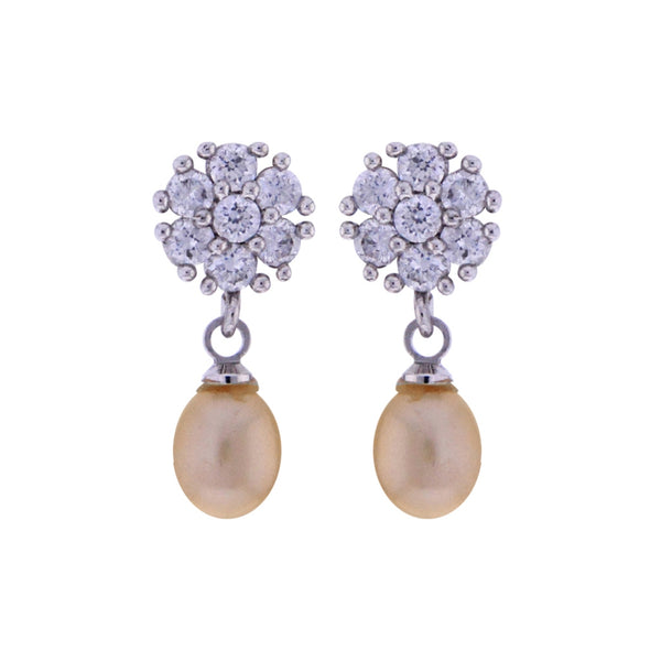 J Pearls Pink Pearls Drop Earrings - Real Pearl Jewelry - Distacart