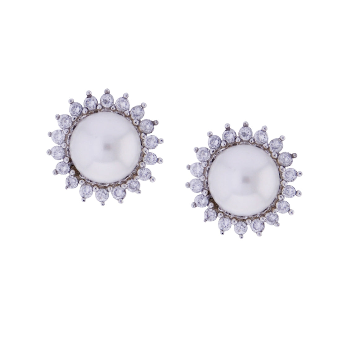 J Pearls Navya Earrings Studs - Real Pearl Jewelry - Distacart