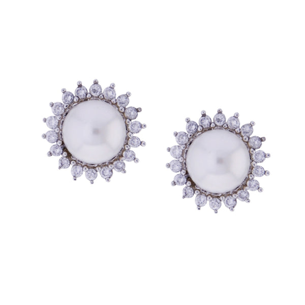 J Pearls Navya Earrings Studs - Real Pearl Jewelry - Distacart