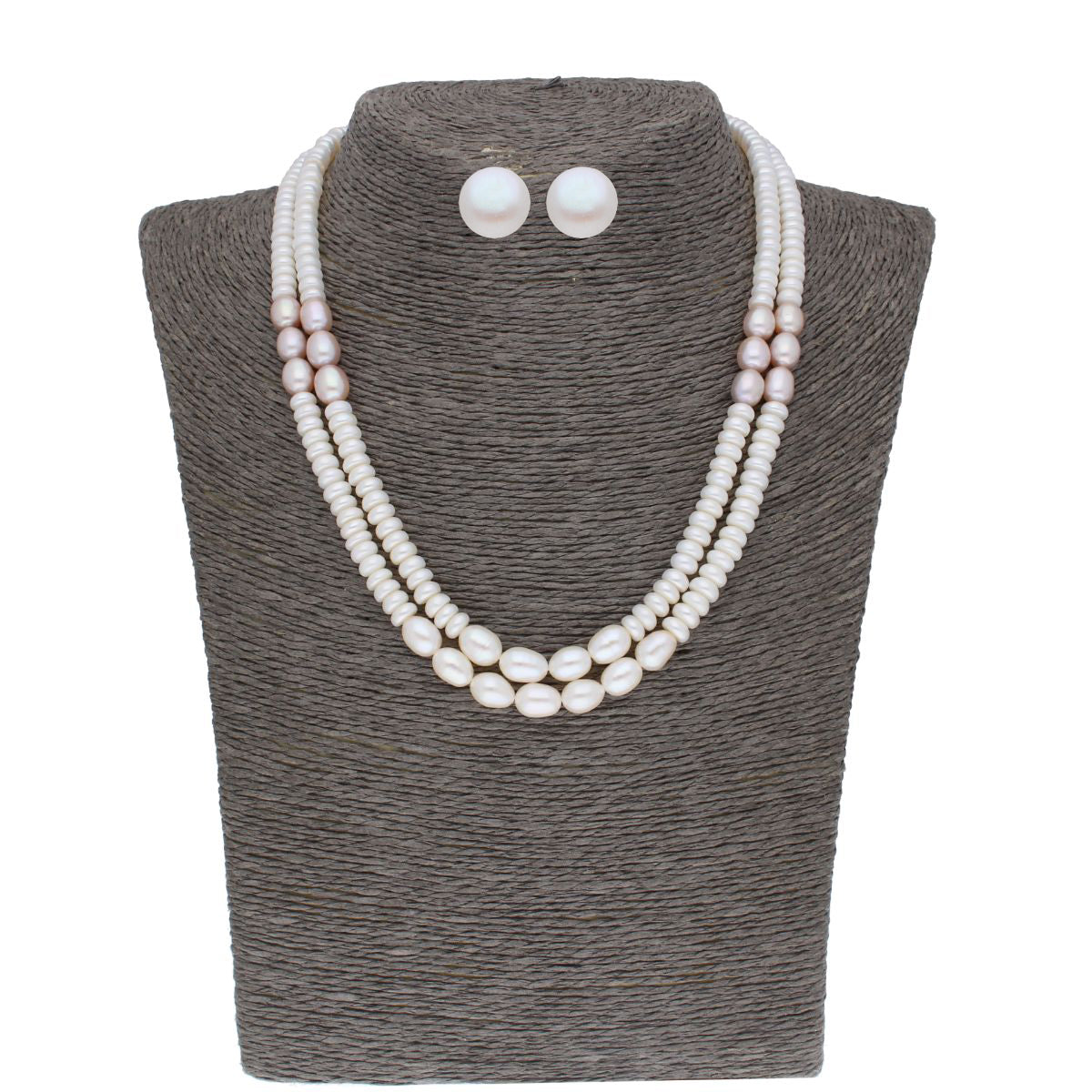 J Pearls 2 Line 5-6Mm Button Pearl Set - Real Pearl Jewelry - Distacart