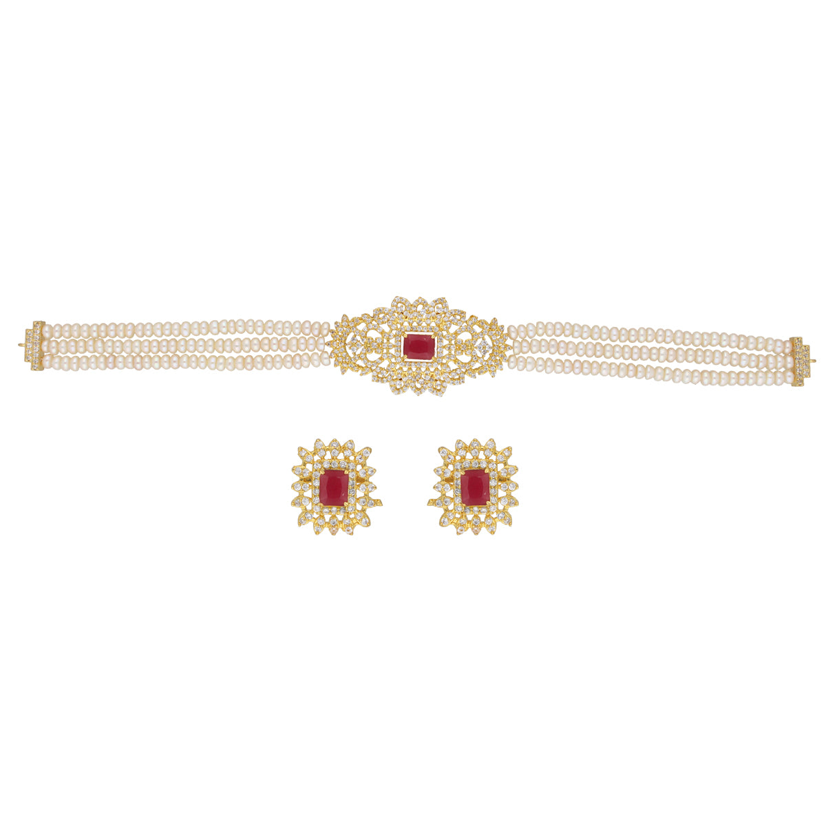 J Pearls Charming Pearl Choker - Real Pearl Jewelry - Distacart
