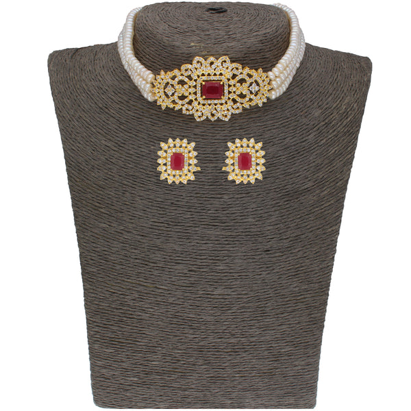 J Pearls Charming Pearl Choker - Real Pearl Jewelry - Distacart