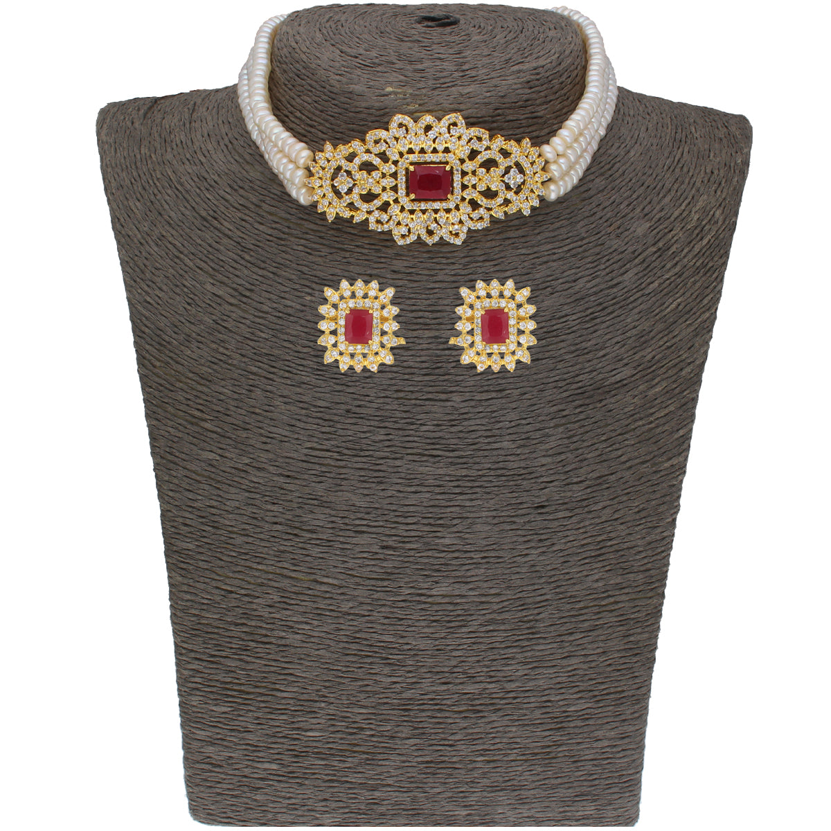 J Pearls Charming Pearl Choker - Real Pearl Jewelry - Distacart