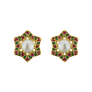 J Pearls Shining Star Pearl Earrings - Real Pearl Jewelry - Distacart