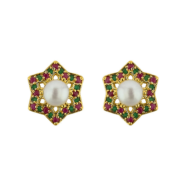 J Pearls Shining Star Pearl Earrings - Real Pearl Jewelry - Distacart