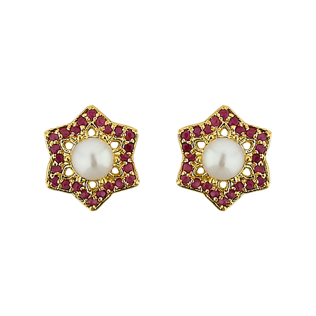 J Pearls Stary Pearl Earrings - Real Pearl Jewelry - Distacart