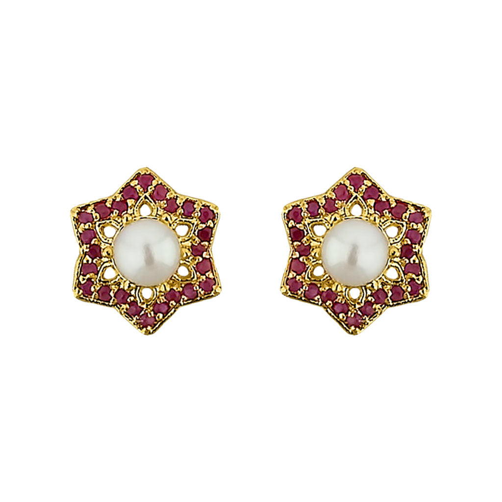 J Pearls Stary Pearl Earrings - Real Pearl Jewelry - Distacart