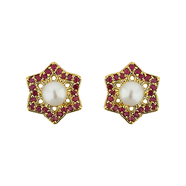 J Pearls Stary Pearl Earrings - Real Pearl Jewelry - Distacart