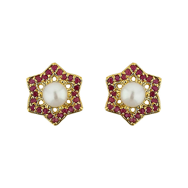 J Pearls Stary Pearl Earrings - Real Pearl Jewelry - Distacart